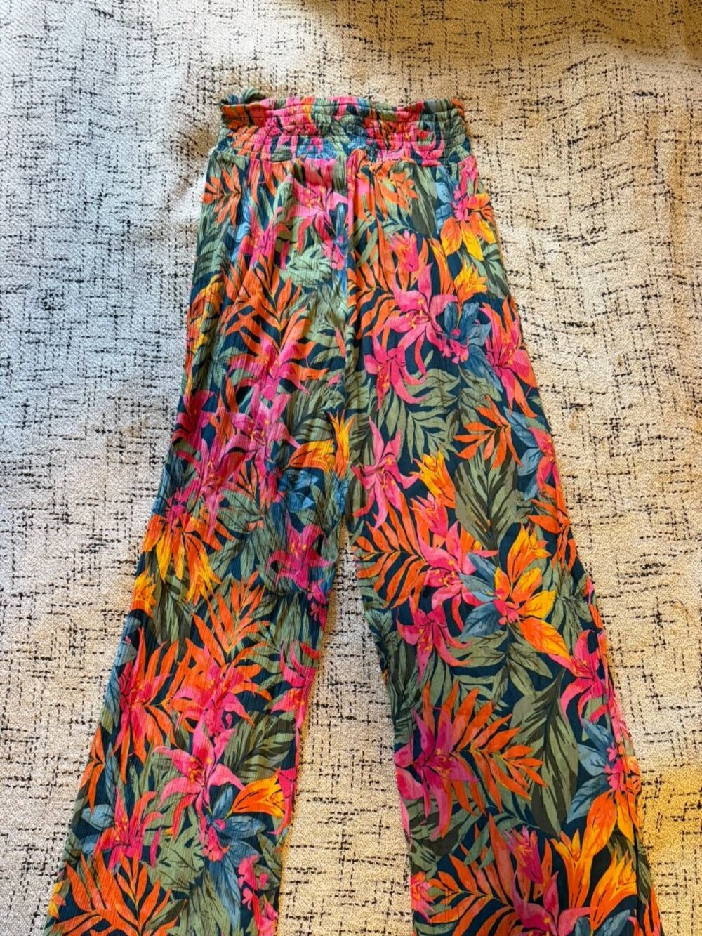 Shade & Shore Pink/Floral Cover-up Wide Leg Palazzo Pants - Sz S